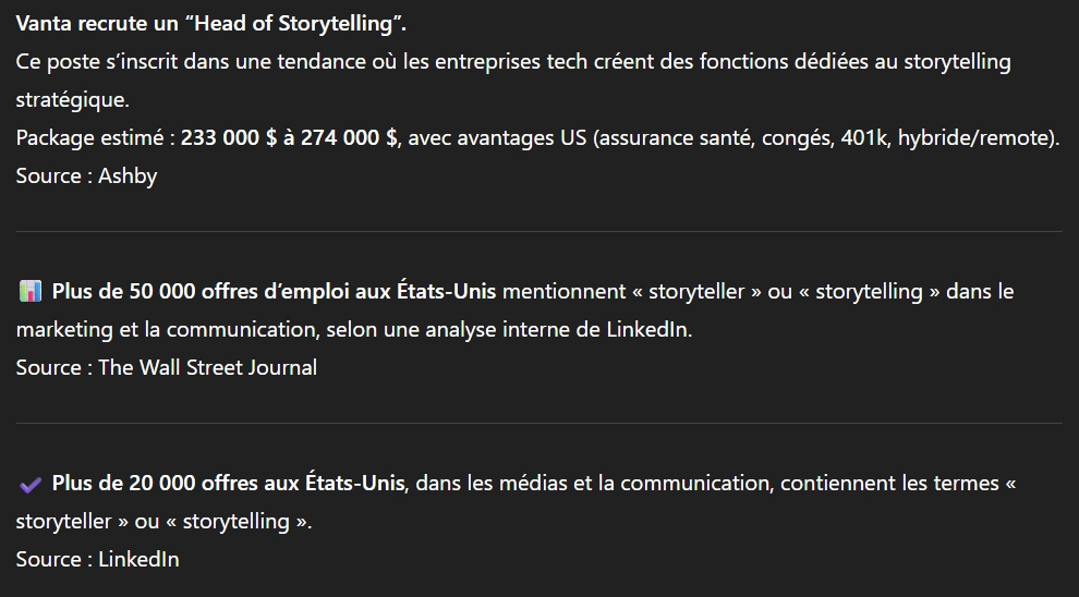 capture d'écran de recherche d'informations sourcées ChatGPT