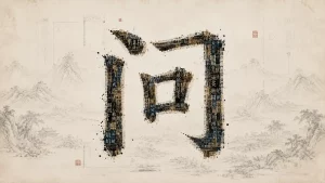 caractère wèn chinois : se poser une question