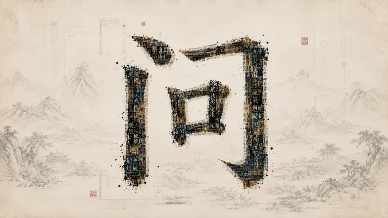 caractère wèn chinois : se poser une question