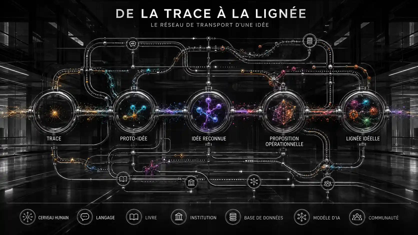 illustration IA du parcours de l'idée
